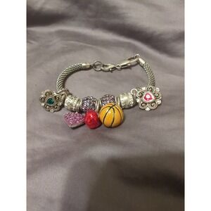 Brighton Charm Bracelet With‎ Original Clasp And Basketball Charm